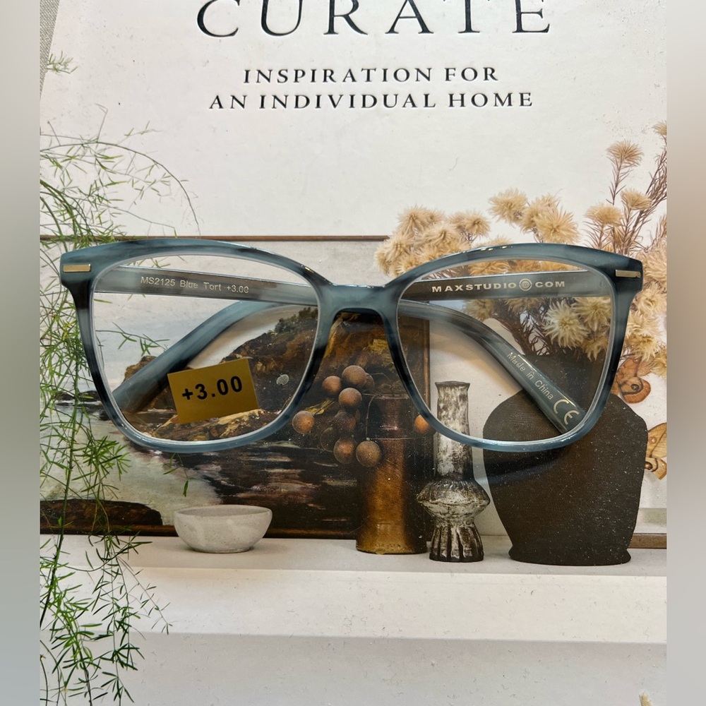 👓Max Studio Blue Tort Stylish Reading Glasses